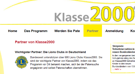 Wichtigster Partner für Klasse 2000: Die Lions Clubs in Deutschland